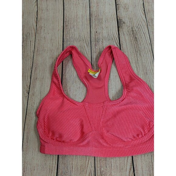 Wonderbody Women's Hot Pink Sports Bra Ribbed Size Medium - Picture 2 of 6